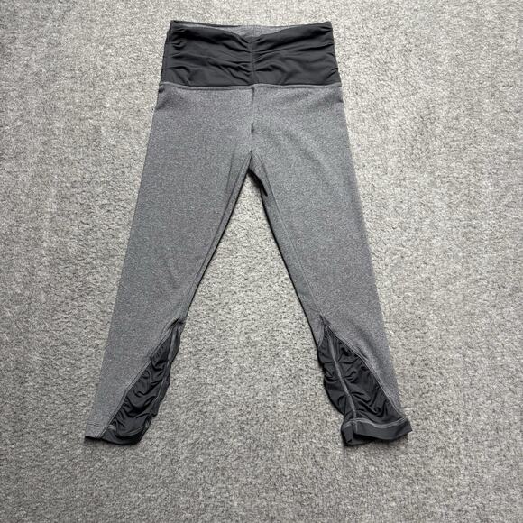 lululemon athletica Pants - Lululemon Embrace Crop Leggings Womens 4 Charcoal Gray Black Skinny Ruched Yoga